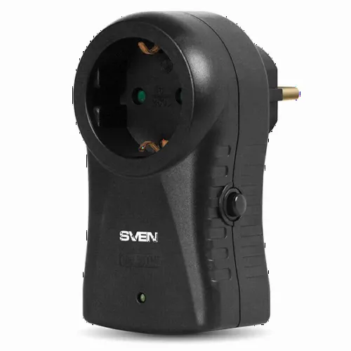 Prelungitor electric SVEN SF-S1, 1 Prize, Negru