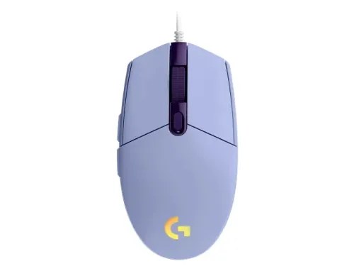 Gaming Mouse Logitech G203 Lightsync, Optical, 200-8000 dpi, 6 buttons, Ambidextrous, RGB, Lilac USB