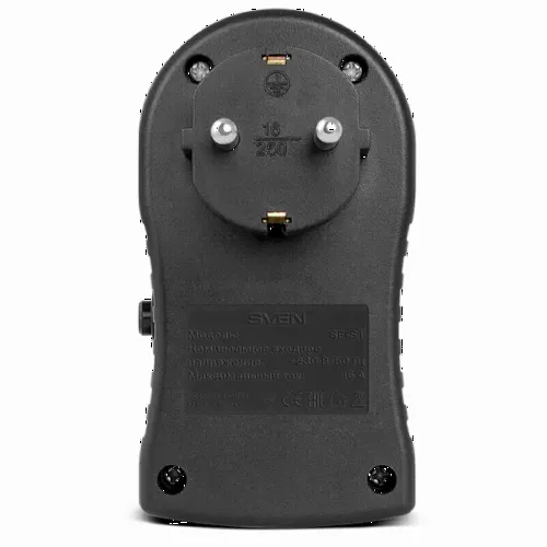 Prelungitor electric SVEN SF-S1, 1 Prize, Negru