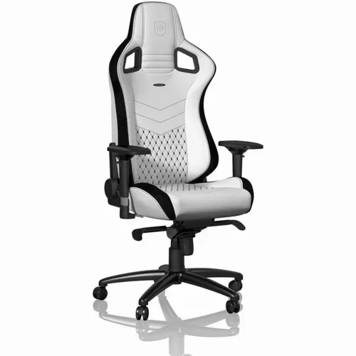 Scaun Gaming Noblechairs Epic, PU Piele, Negru/Alb