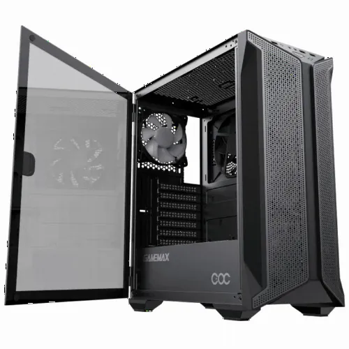 Carcasă PC Gamemax Brufen C1, Midi-Tower, ATX, Negru