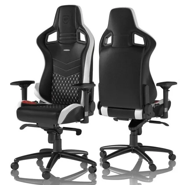 Игровое кресло Noblechairs Epic, Искусственная кожа, Черный/Красный/Белый