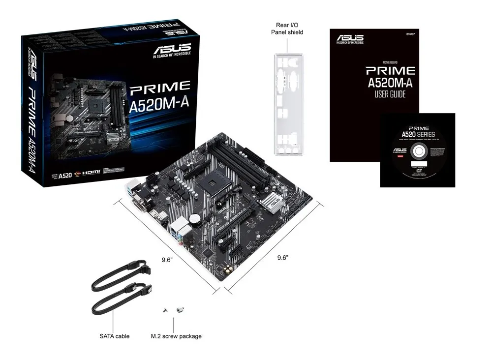Placă de bază ASUS PRIME A520M-A, AM4, AMD A520, Micro-ATX