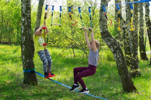 Cursa portabil cu obstacole pentru copii - JUMI 