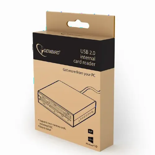Cititor de carduri Gembird FDI2-ALLIN1-02-B, , Negru