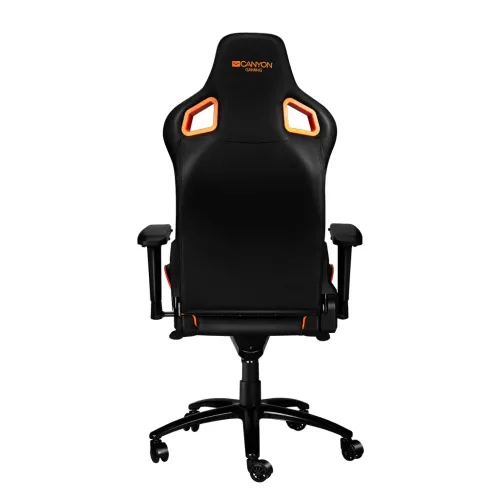 Scaun Gaming Canyon Corax, PU Piele, Negru/Portocaliu