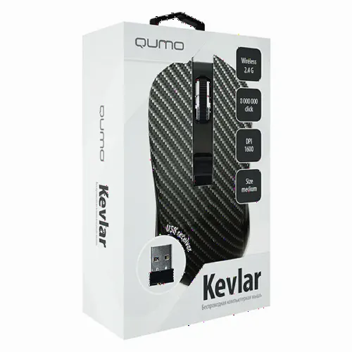 Mouse Wireless QUMO Kevlar, Negru