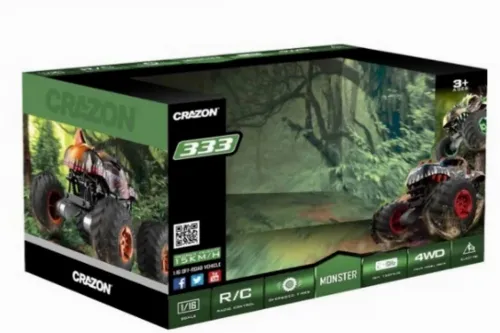 Jucărie cu telecomandă Crazon Oversize Wheel Cross-Road, 1:16, Verde (333-DJ19162)