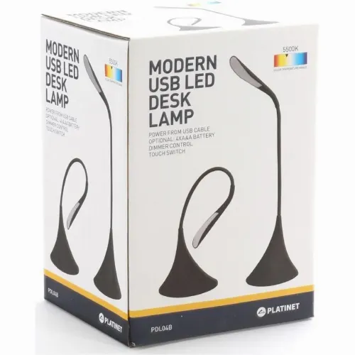 Настольная лампа Platinet DESK LAMP 3,5W FLEXIBLE 43827, Чёрный