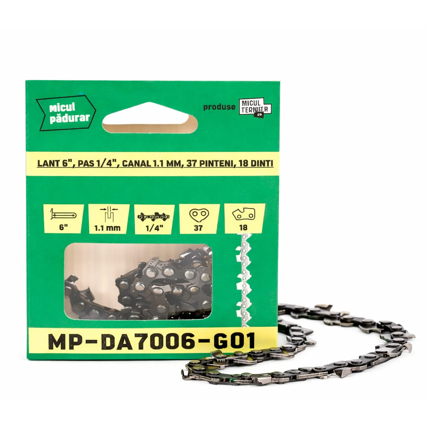 Lant drujba micul Padurar 1/4 LP 37 pinteni 18 dinti