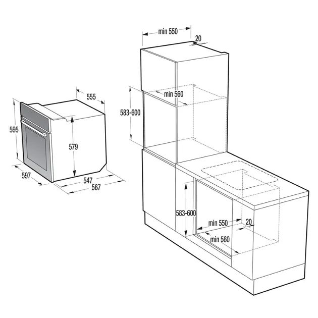 Электрический духовой шкаф Gorenje BO 737 E24XG, Нержавеющая сталь