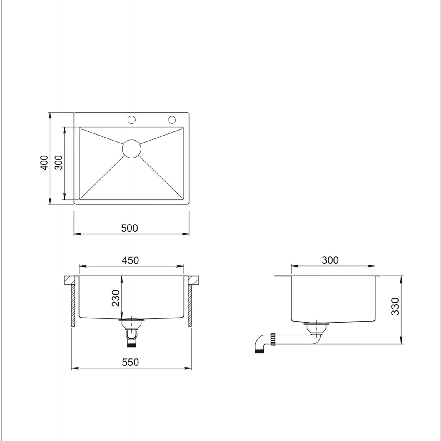 Кухонная мойка handmade SanDonna HD5040 (Золотистый)