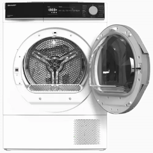 Сушильная машина Sharp KDNHH8S7GW2EE, 8кг, Белый