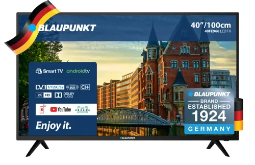 40" LED SMART TV BLAUPUNKT 40FE966, 1920x1080 FHD, Android TV, Negru