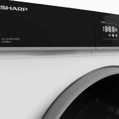 Сушильная машина Sharp KDNHH8S7GW2EE, 8кг, Белый