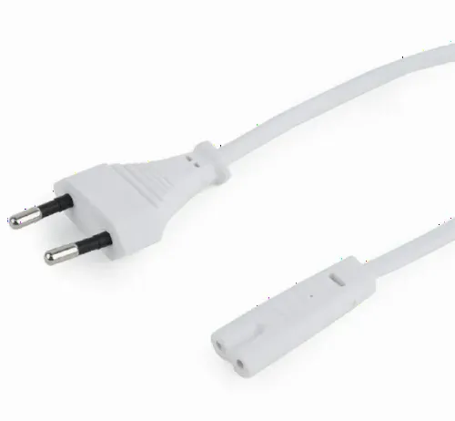 Cablu de alimentare Cablexpert PC-184/2-W, 1,8m, Alb