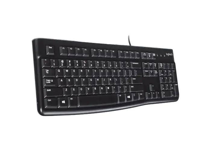 Tastatură Logitech K120, Cu fir, Negru