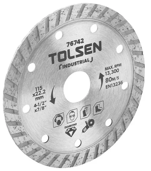 Алмазный отрезной диск TOLSEN 125x22,2 мм