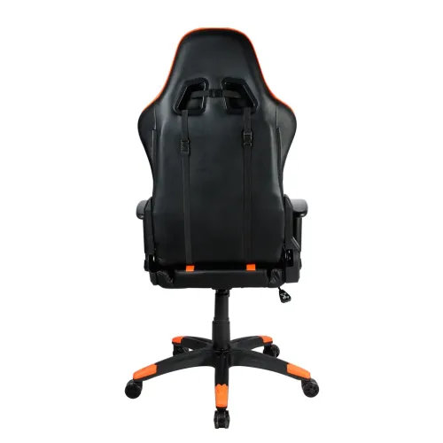 Scaun Gaming Canyon Fobos, PU Piele, Negru/Portocaliu