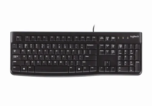 Tastatură Logitech K120, Cu fir, Negru