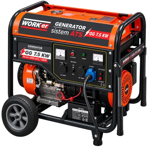 Бензиновый электрогенератор TECHNOWORKER GG7.5KW-ATS 18 л.с.