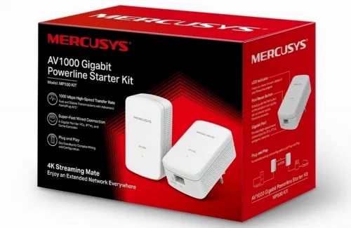 Адаптер Powerline TP-LINK MP500 KIT, AV1000, 1000 Мбит/с, Белый