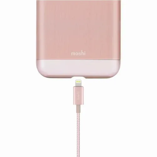 Cablu încărcare și sincronizare Moshi iPhone Lighting USB Cable, USB Type-A/Lightning, 1,2m, Roz