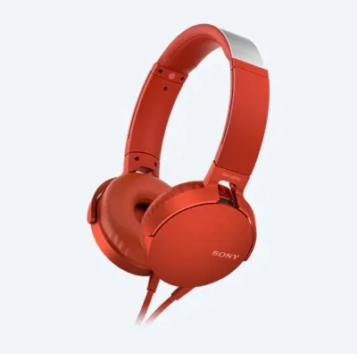 Căști SONY MDR-XB550AP, Roșu