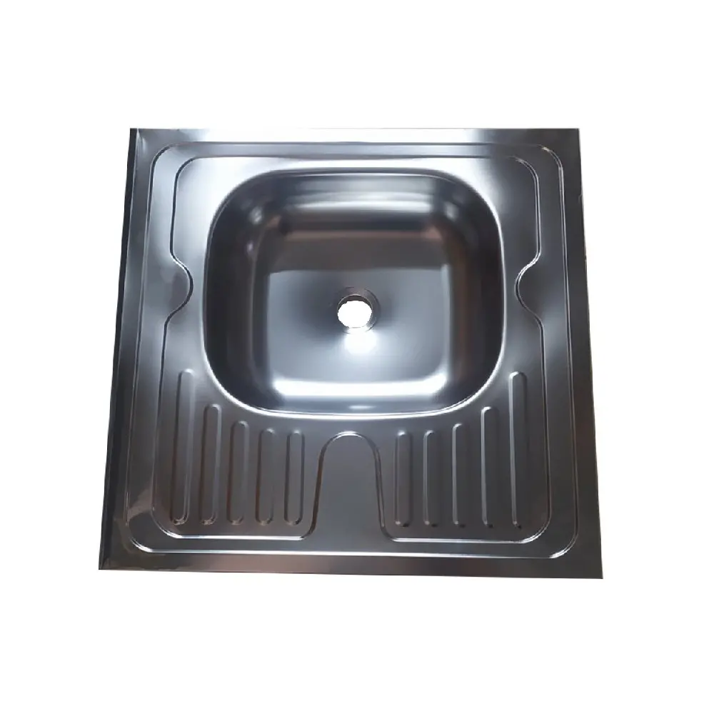 Мойка нержавеющая сталь УКР 60х60 см 0,4 мм (Правая)