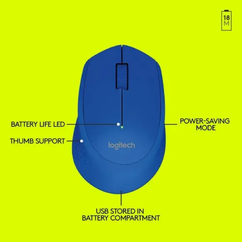 Mouse Wireless Logitech M280, Albastru