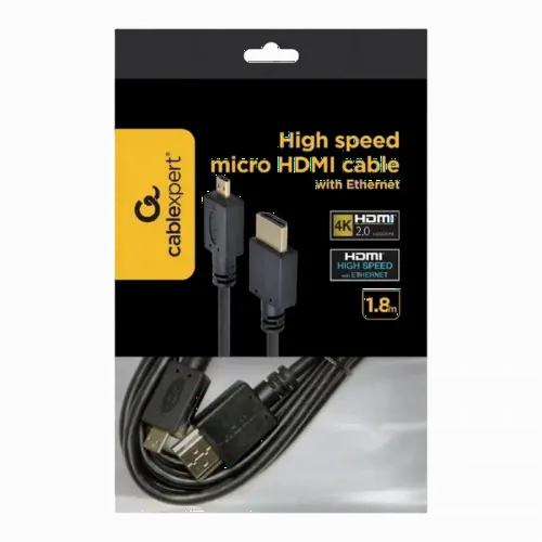 Cablu Video Cablexpert CC-HDMID-6, HDMI (M) - micro-HDMI (M), 1.8 m, Negru