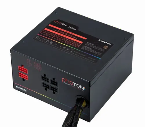 Блок питания для компьютеров Chieftec CTG-650C-RGB, 650Вт, ATX, Полумодульный