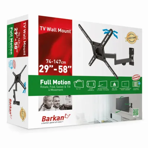 Настенное крепление для телевизора BARKAN 3420, Чёрный