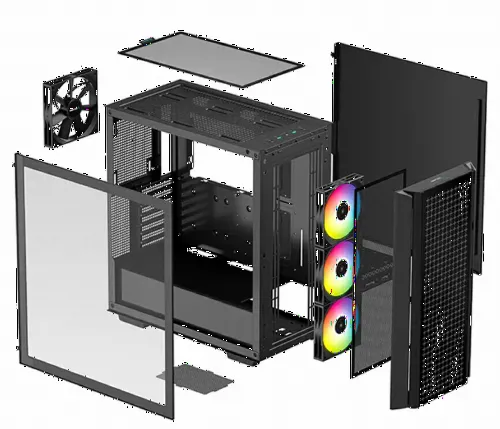 Carcasă PC Deepcool CG540, Midi-Tower, ATX PS2 , Negru