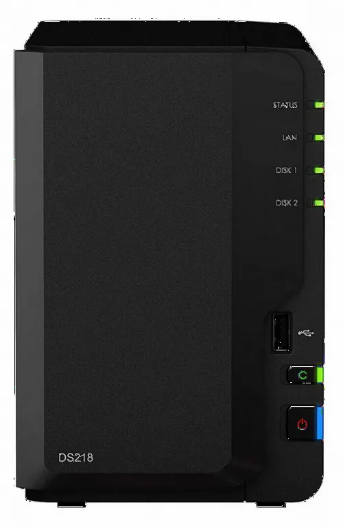 Stocare atașată la rețea SYNOLOGY DS218, Negru
