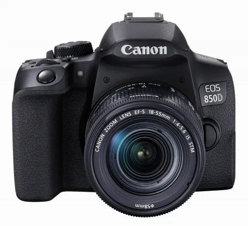 Aparat foto DSLR Canon EOS 850D + EF-S 18-55 IS, Negru