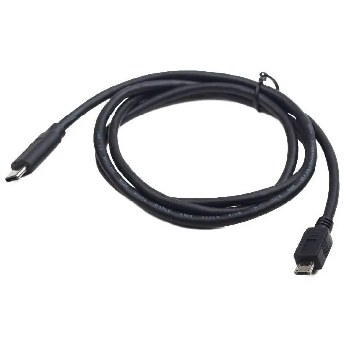 Кабель для зарядки и синхронизации Cablexpert CCP-USB2-mBMCM-1M, Micro-USB/USB Type-C, 1м, Чёрный