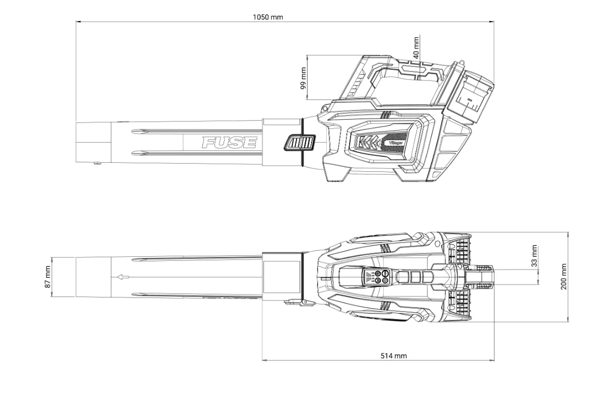 Воздуходувка аккумуляторная Villager FUSE VBV 2440 (без аккумулятора) — 20