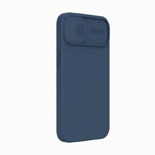 Чехол Nillkin iPhone 13, CamShield Silky Silicone, Темно-синий