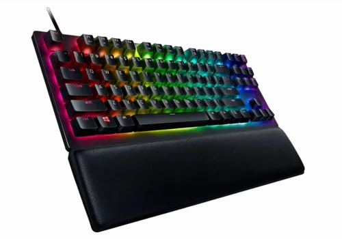 Gaming Keyboard Razer Huntsman V2, Optical Linear SW, Digital Dial,Wrist Rest, US Layout, USB, Black
