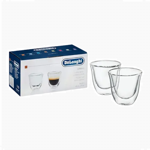Pahare Cappuccino De'Longhi 60ml 2pcs, Transparent