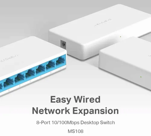 Switch de rețea MERCUSYS MS108, 8x 10/100 Mbps