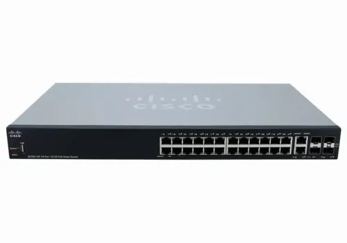 Switch de rețea Cisco SF250-24P, 24x 10/100 Mbps, 4x SFP
