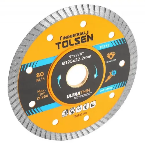 Алмазный диск для непрерывной резки TOLSEN 115 x 22,2 x 1 мм