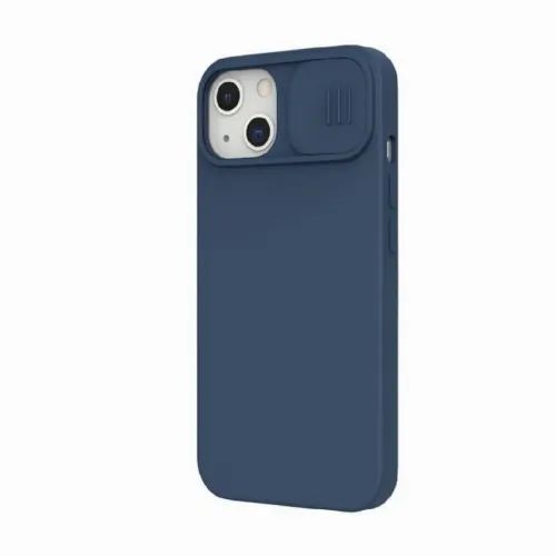 Чехол Nillkin iPhone 13, CamShield Silky Silicone, Темно-синий