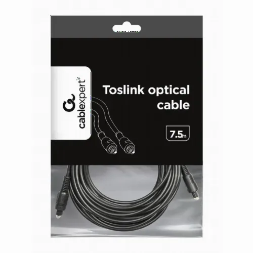 Cablu audio Cablexpert CC-OPT-7.5M, Toslink - Toslink, 7,5m, Negru