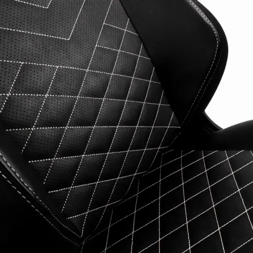Scaun Gaming Noblechairs Hero, PU Piele, Negru/Alb