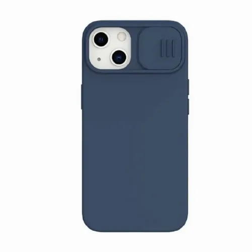 Чехол Nillkin iPhone 13, CamShield Silky Silicone, Темно-синий