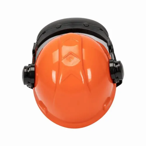 Casca cu viziera protectie din plasa si antifoane Micul Fermier