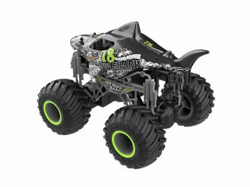 Jucărie cu telecomandă Crazon Oversize Wheel Cross-Road, 1:16, Negru/Verde (333-19164B)